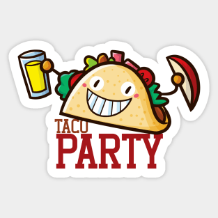 Taco Party Sticker